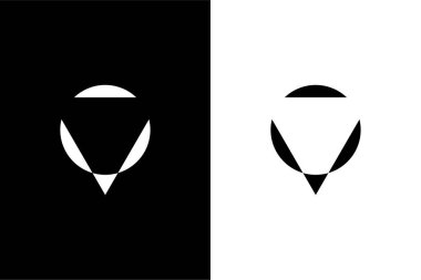 Modern Harf VO veya OV logo konsept vektör simgesi