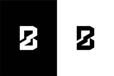 Modern Harf B Büyüme veya Büyüme ve B Grafik logo konsept vektörü simgesi