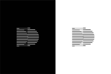 Fütürist Harf DD veya D gezegen logo konsept vektör simgesi