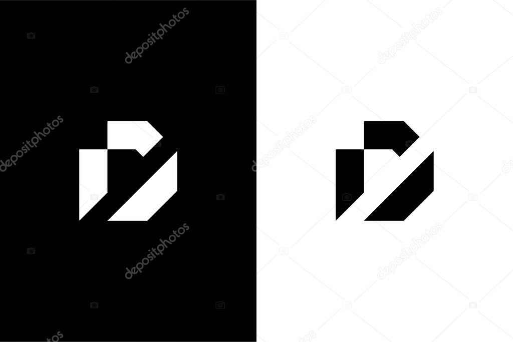 Modern Monogram Letter DR or RD logo concept vector icon