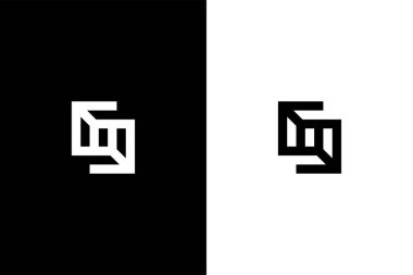 Basit S harfi kutusu veya S küp logo konsept vektör simgesi