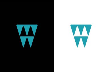 Diş firması için basit diş ve üçgen konsept logosu