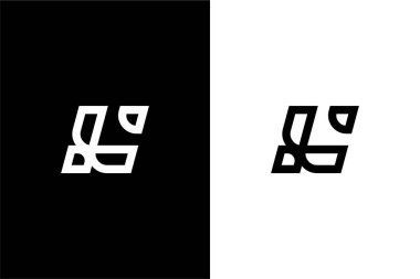 L ve Kuş veya L minimalist harfi logo konsept vektör simgesi