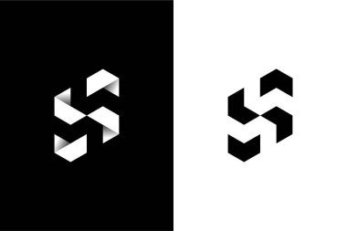 soyut harf S ve ok logo konsept vektör simgesi