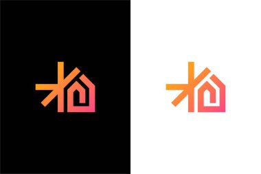 Güneş evi veya güneş evi logosu konsept vektör simgesi