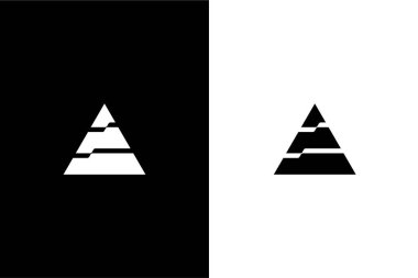 soyut delta veya üç delta logo konsept vektör simgesi