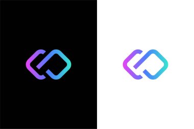 modern harf CP veya CP sonsuz logo konsept vektör simgesi