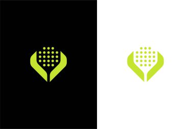 V Padel veya Padel V logo konsept vektör simgesi