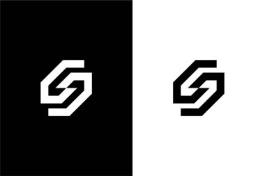 Minimalist S harfi ve logo konsept vektör simgesine bağlan