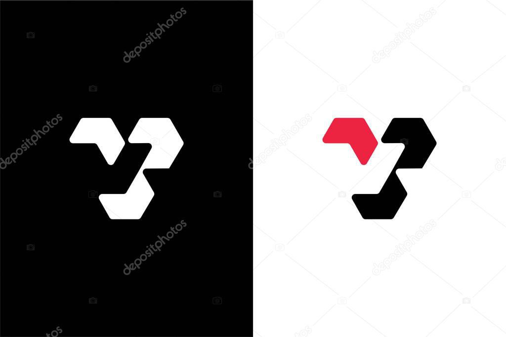 Modern Letter VV with arrow up logo concept vector icon