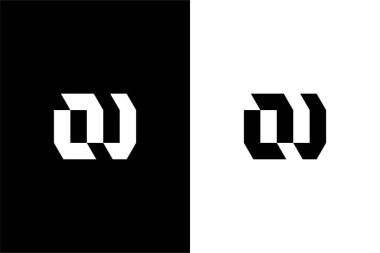 modern Harf OW veya 0W logo konsept vektör simgesi
