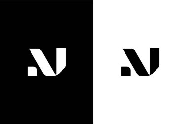 monogram harfi NV veya VN logo konsept vektör simgesi