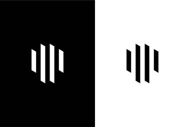 Minimalist Harf QP veya PP logo konsept vektör simgesi