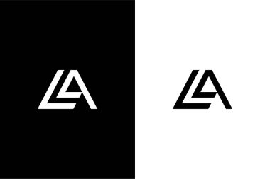Monogram Letter LA veya AL logo konsept vektör simgesi