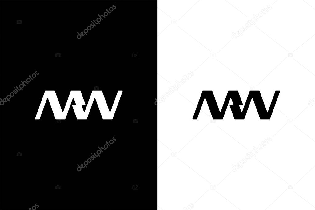Modern letter MW logo concept vector icon