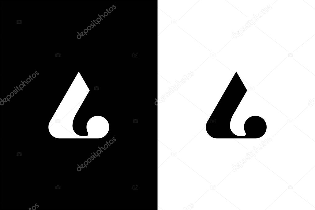 Luxury letter LA or L triangle logo concept vector icon