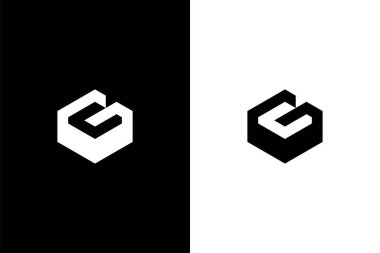 İnşaat şirketi için bina konsepti logosuna sahip harf GC veya CG