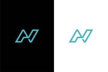 Minimalist Harf AN veya NA logo konsept vektör simgesi