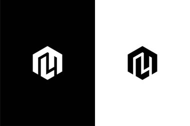 Altıgen Harf ML veya LM logo konsept vektör simgesi