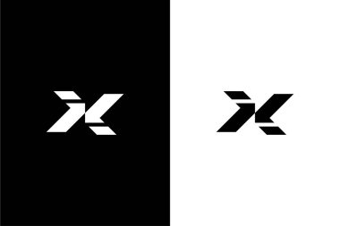 Forx veya crypto simsarı için X harfi ve oklar logo konsept vektör simgesi