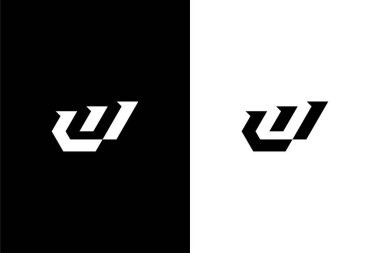 modern harf 1w veya W1 logo konsept vektör simgesi