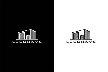 Basit modern depo logo konsept vektör simgesi