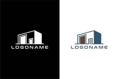 Minimalist depo logo konsept vektör simgesi