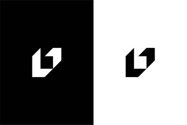 Minimalist Harf L1 veya 1L logo konsept vektör simgesi