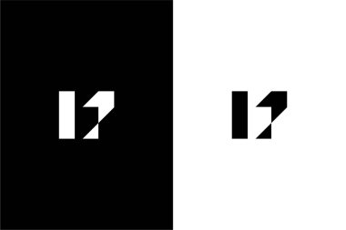 monogram harfi L1 logo konsept vektör simgesi