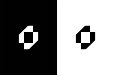 ambigram harfi rr logo konsept vektör simgesi