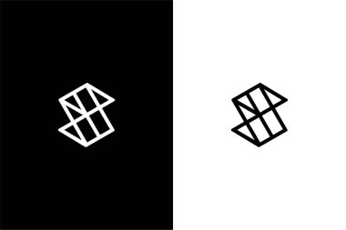 S harfi ve pencere logo kombinasyonu kapı ve pencere şirketi için