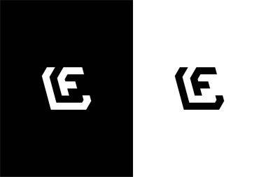 Harf CF ve kağıt logo kombinasyon vektör simgesi