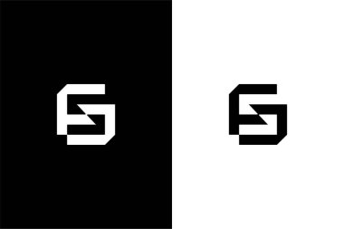 Modern harf FG logo konsept vektör simgesi