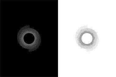 soyut harf S ve güneş ışığı logo konsept vektör simgesi