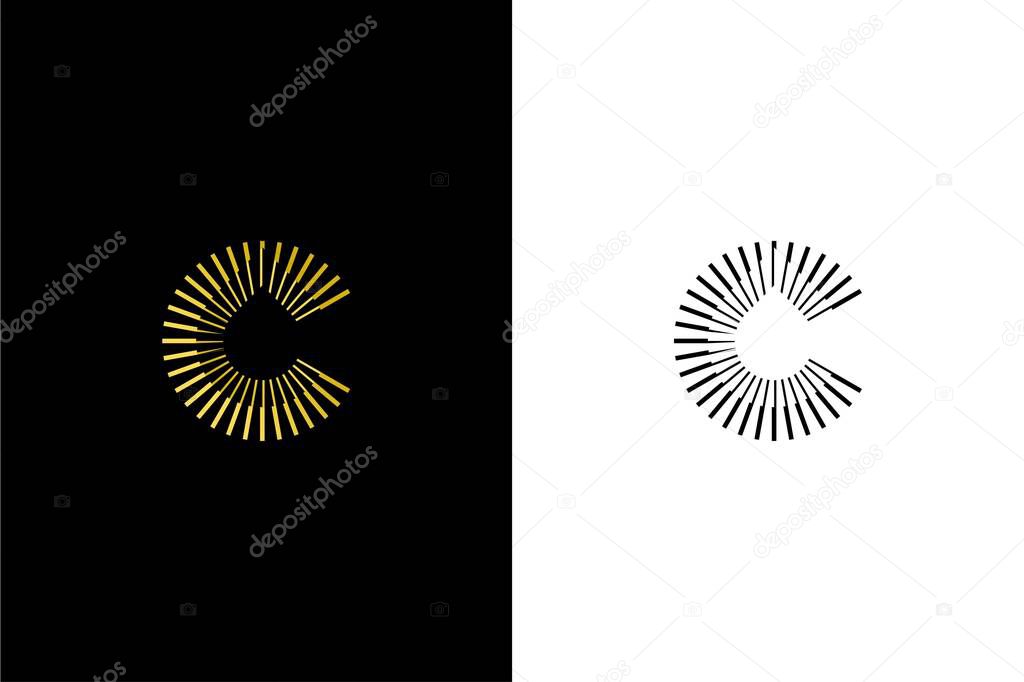 Abstract Letter C and Drop or Oil logo concept vector icon