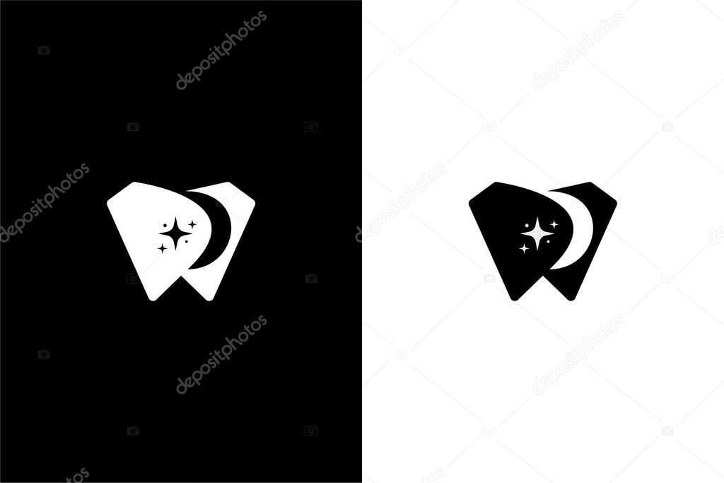 Dental and sleep or night logo concept vector icon