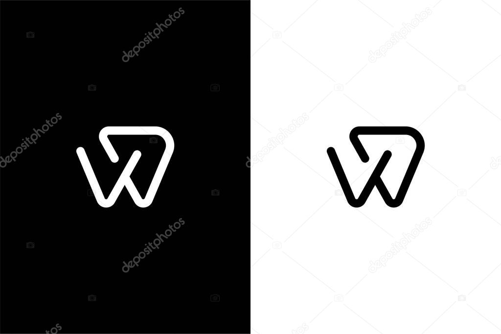 Letter W or WD and tooth logo combination for dentals company