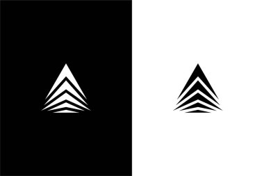 Oklu A harfi veya logo konsepti vektör simgesi büyüt