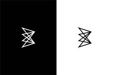 harf B ve ışık logo konsept vektör simgesi