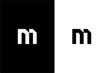 Geleceksel harf M1 veya N1 logo konsept vektör simgesi