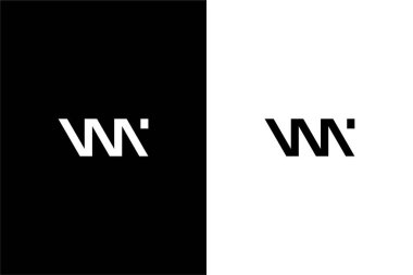 modern harf WN logo konsept vektör simgesi