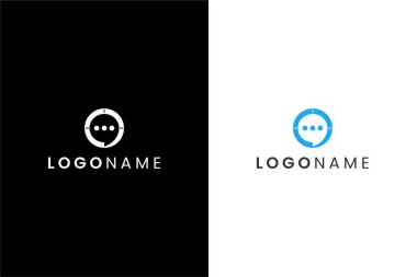 kabarcık sohbeti ve logo konsepti vektörü izle