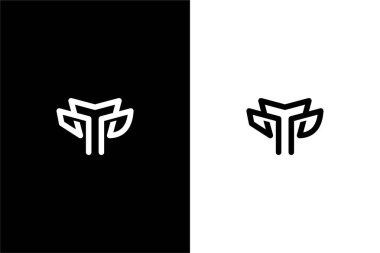 soyut Harf T ve fil logosu vektörü