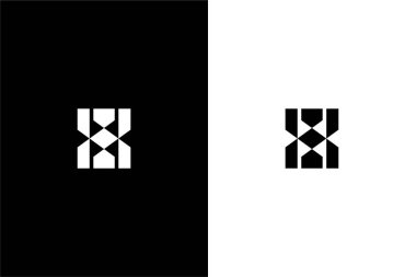 Geometrik harf X veya H logo konsept vektörü