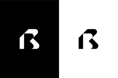 harf RB veya BR logo konsept vektör simgesi