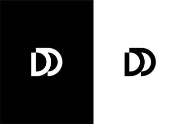 Basit Harf DD logo konsept vektör simgesi