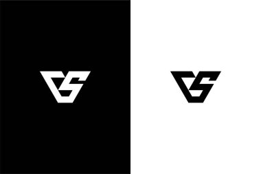 modern Harf VS veya V5 logo konsept vektör simgesi
