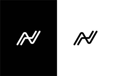 Harf N ve büyüme logosu konsept vektör simgesi