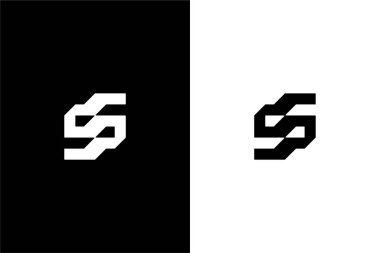 Yığın logo konsept vektör simgesi içeren S veya SS harfleri