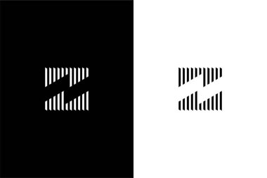 monogram harfi ZN veya NZ logo konsept vektör simgesi